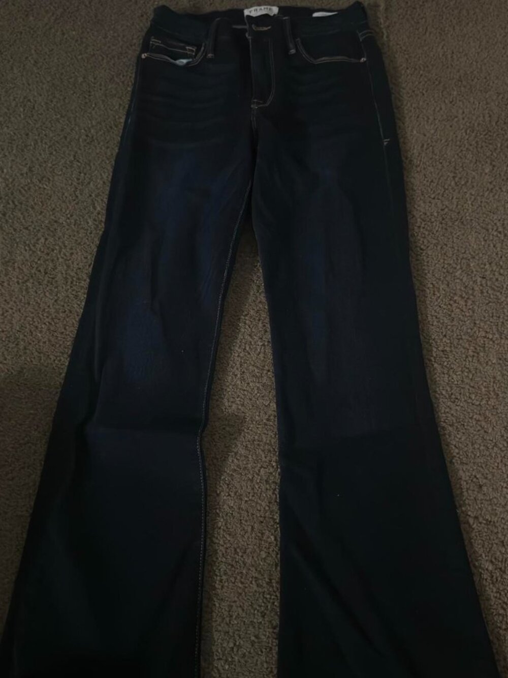 Frame Women's Navy and Blue Jeans